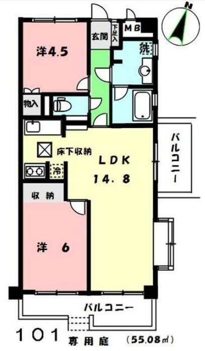 ライオンズマンション調布台三番館  間取り
