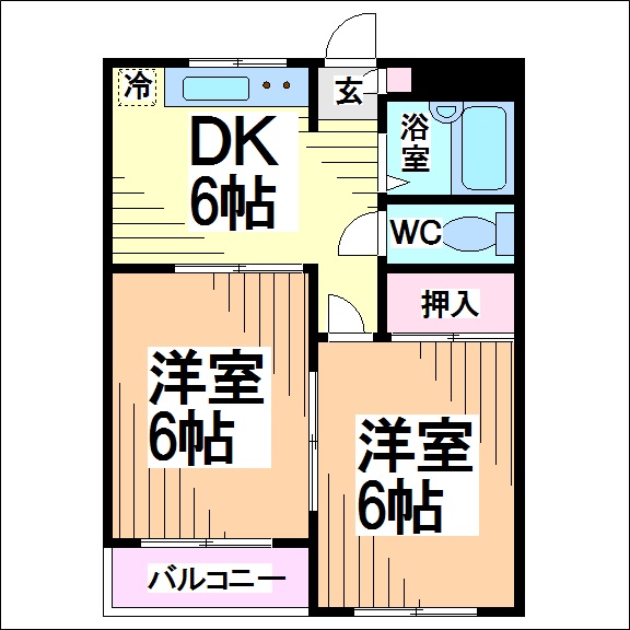 三鷹台パークハイツ  当社管理物件 間取り