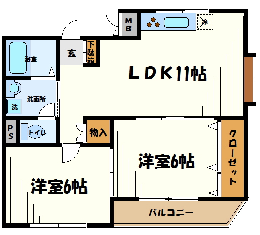 グレイス京王多摩川   間取り