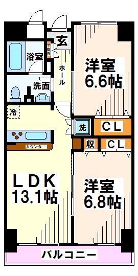 サン・クレスト  間取り