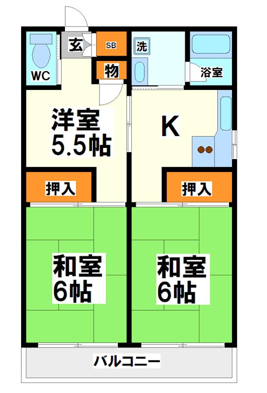 宮城荘    間取り