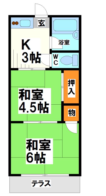 土方コーポ   間取り