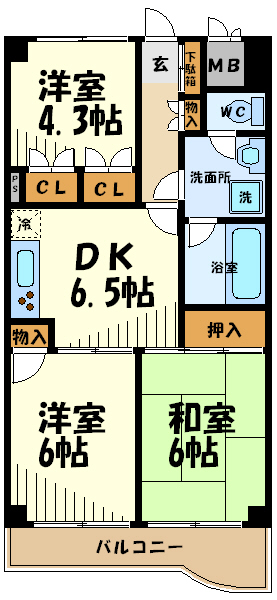 ベルエア調布 間取り