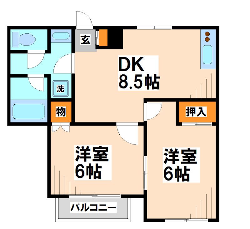 クリオコート西府ⅡB 間取り