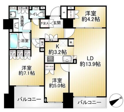 イトーピア武蔵野ブランマーク 間取り
