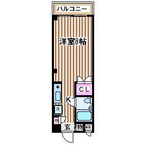 エクセルアサヒ 【東京外国語大学受験生事前予約可能物件】  間取り