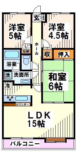 コルベイユ天神  間取り