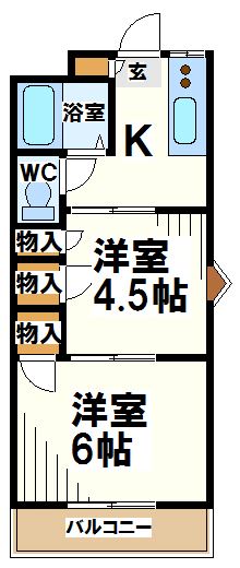 クレール多摩川  間取り