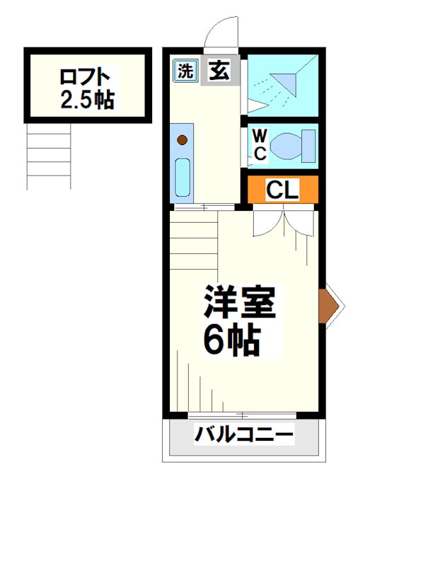 飛田給コーポ 　外国語大学＆電通大受験生事前予約可能物件 間取り
