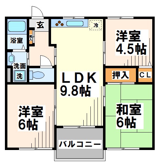 ビバグリーンヒル　当社管理物件  間取り