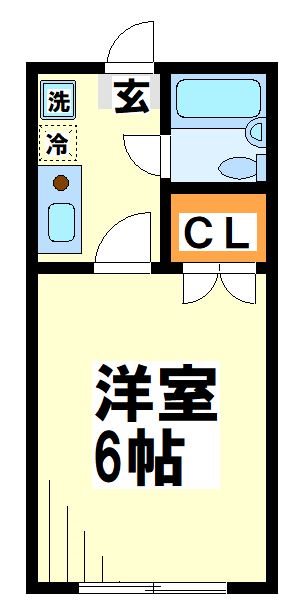 ヴィラハイム　電気通信大学受験生事前予約可能物件 間取り