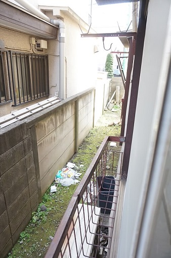 石水荘　電気通信大学受験生事前予約可能物件 ベランダ