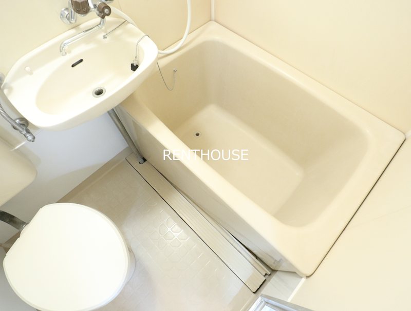 飛田給コーポ　東京外国語大学＆電気通信大学受験生事前予約可能物件 風呂画像