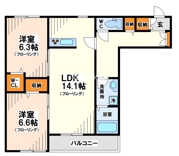 Ｋ＆Ｙみやまち  3/16退去 間取り