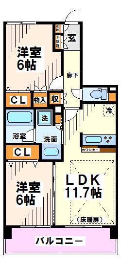 日神パレステージ府中西  間取り
