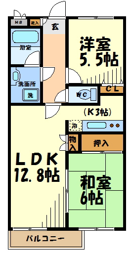 ベルグレイス八雲台   間取り
