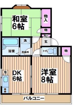 コーポ朝倉A棟(当社管理物件）  間取り