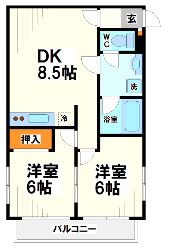 クリオコート西府Ⅱ  間取り
