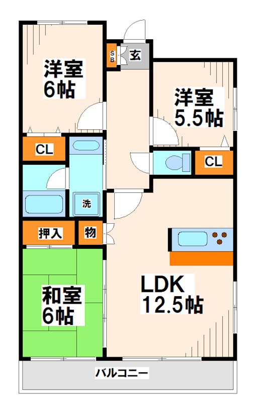 サンヴェール調布  間取り