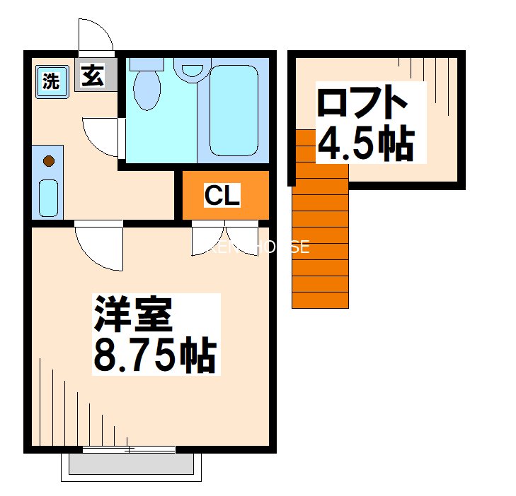 レガシー調布Ⅰ　電気通信大学受験生事前予約可能物件 間取り