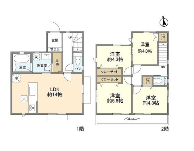 染地1丁目貸家 間取り