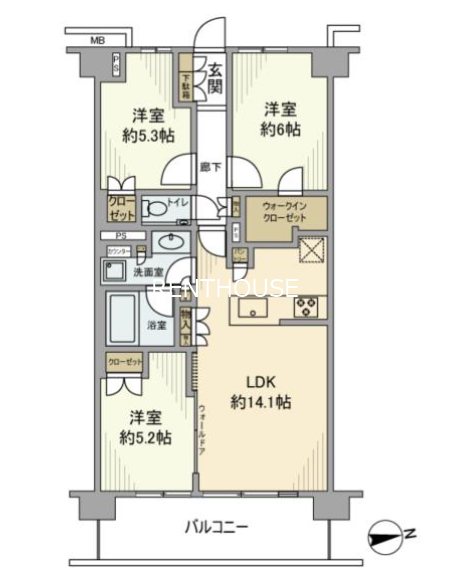 ブランズシティ調布 間取り