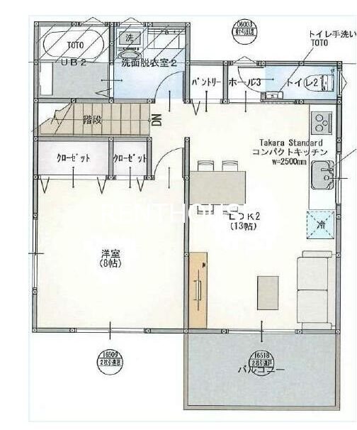 ＨＯＵＳＥＳＯＷＡＫＡ(ハウスソワカ) 間取り