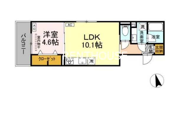 Ｄ-ａｓｓｅｔ府中町  間取り