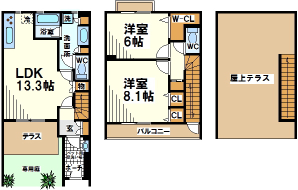 ソレアードコート   間取り
