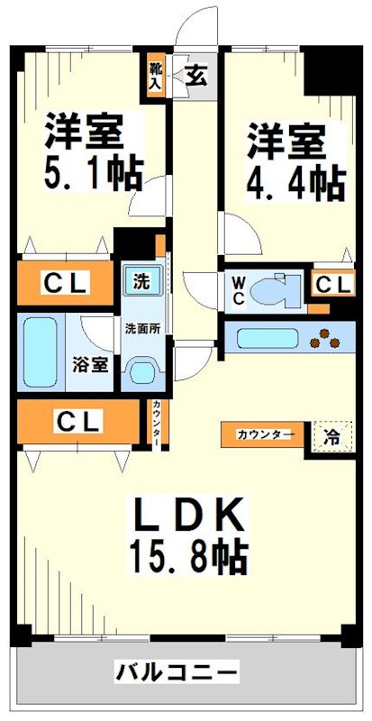 ライオンズマンション武蔵野台 間取り