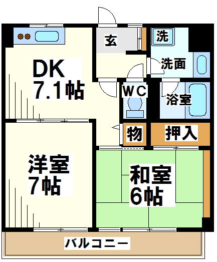メゾンドシャンタル   間取り