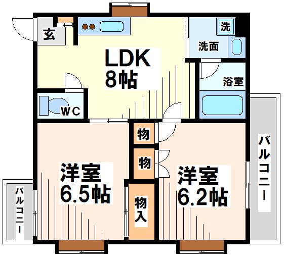 ハイツサカウエ  間取り