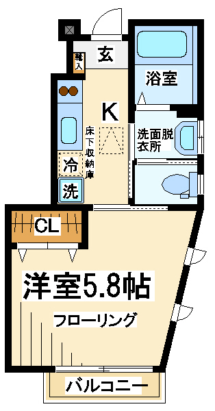 ラネージュ烏山Ⅱ　自社管理物件 間取り