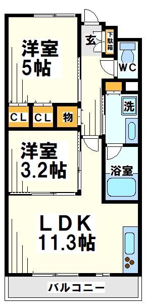 カハレア調布  間取り