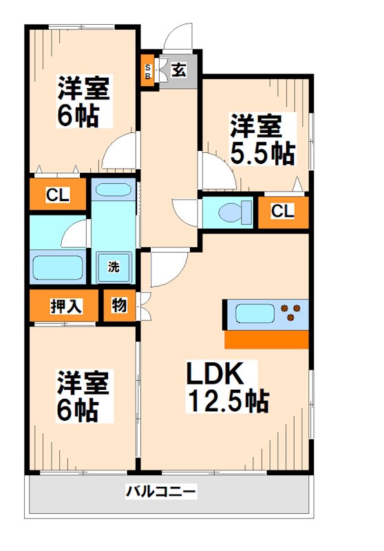 サンヴェール調布   間取り