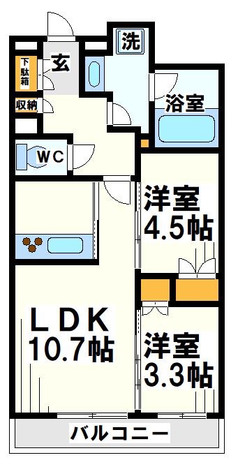 カハレア調布   間取り