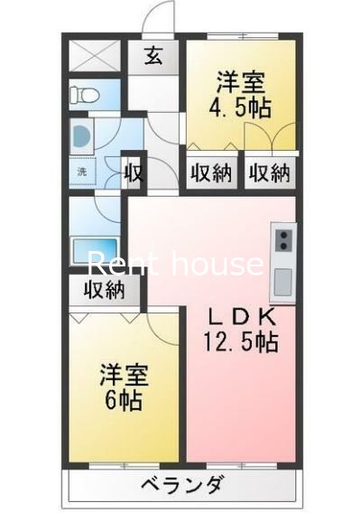 ハイツおその井2号棟 間取り