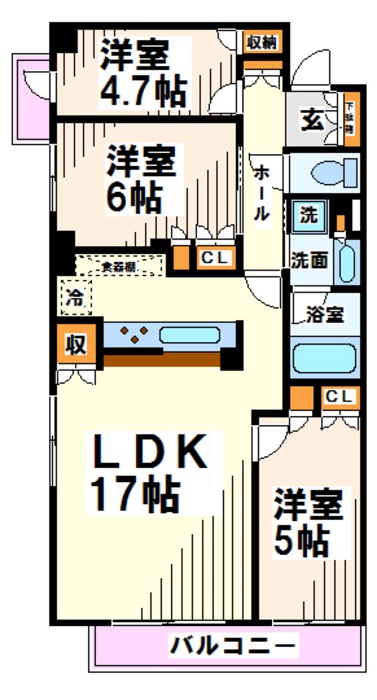 イプセ府中    間取り