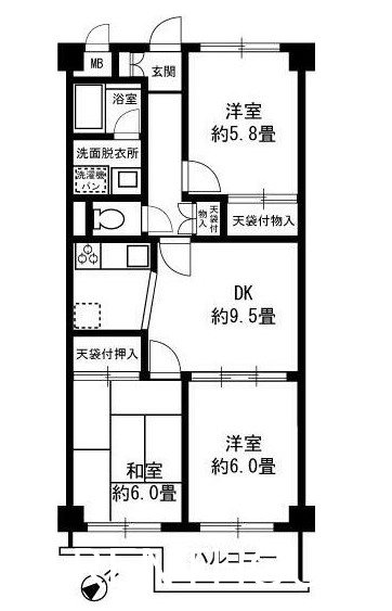 睦エンゼルハイムつつじヶ丘   間取り