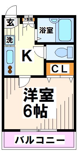 朝日二番館　【東京外国語大学受験生事前予約可能物件】   間取り