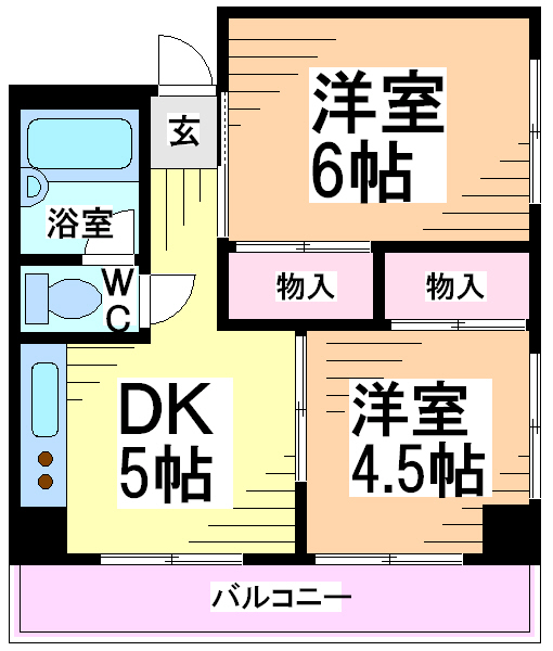 京西マンションビル 　当社管理物件  間取り
