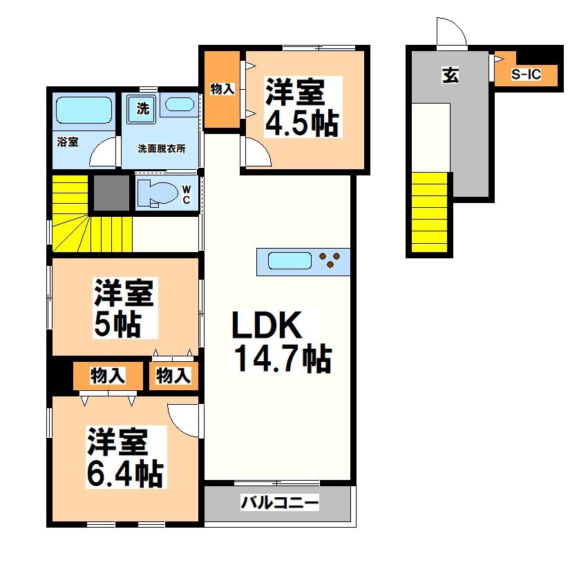 トライデント  間取り