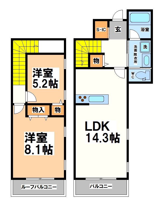 トライデント  間取り
