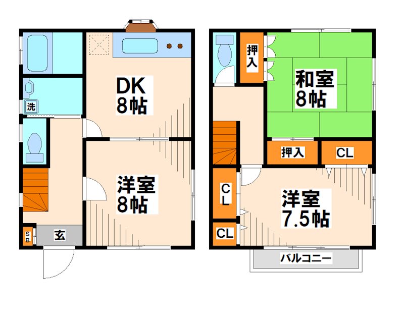 東野川4丁目貸家 間取り