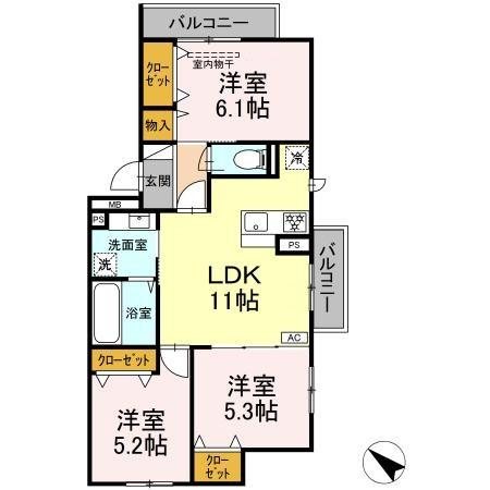 クレシェンテ経堂弐番館 間取り