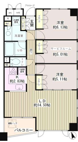 クラッサ調布  間取り