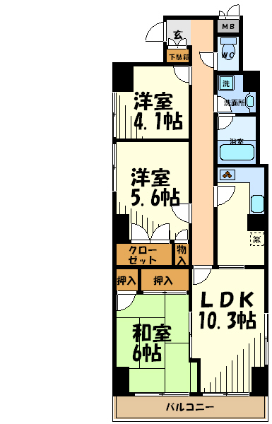 グランドール武戸野　    間取り