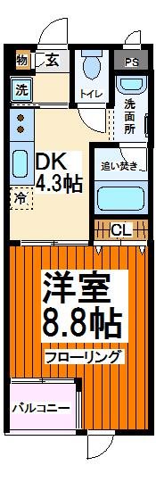 サンパラッツオ六番館 ー当社管理物件ー 間取り