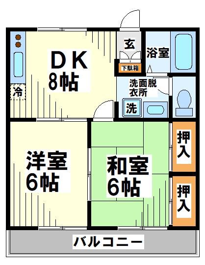 ドヌール白糸台    間取り