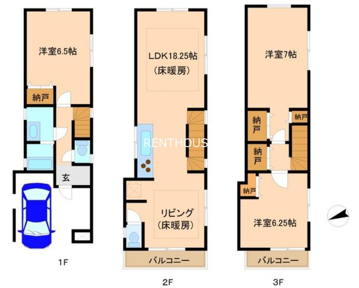 国領3丁目貸家 間取り